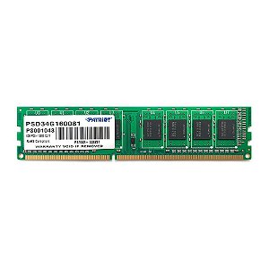 MEMÓRIA DESKTOP PATRIOT 4GB DDR3 1600MHZ 15V SIGNATURE PSD34G160081