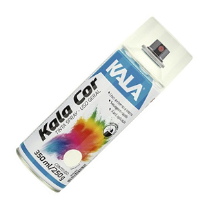 Tinta Spray Verniz Brilhante Kala Color Uso Geral 350ml Kala Aerossol Secagem Rápida Gesso Cerâmica Aerosol