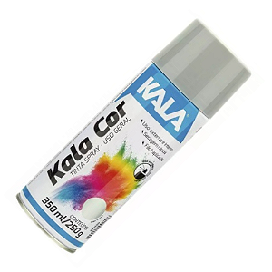 Tinta Spray Aluminio Kala Color Uso Geral 350ml Kala Aerossol Secagem Rápida Gesso Cerâmica Aerosol