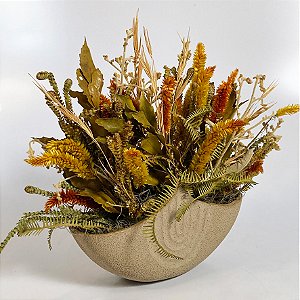 Vaso Cerâmica Artesanal Yin Floral