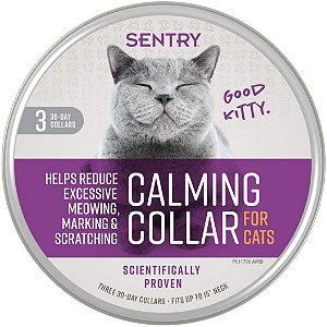 3 Unidades Coleiras Calmantes Sentry para Gatos - Tipo Feliway