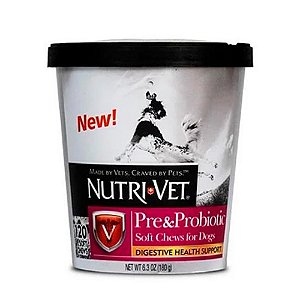 Pré & Probióticos NutriVet 120 Tablets Mastigáveis
