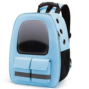 Mochila para Cachorro e Gato até 5 kg Viagem visor Transparente 42 cm