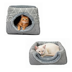 Cama Toca Cão Gato 2x1 Casinha Pet