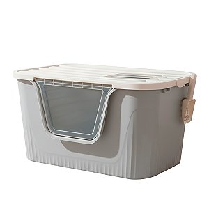 Caixa  Areia Higiênica Gatos anti sujeira Borda Alta 80x48x33 animaux CINZA