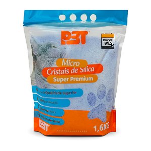 Areia Sanitária de Gato  Micro Cristais Sílica FINA 1,6kg
