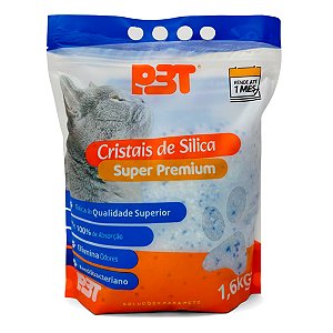 Areia Sanitária de Gato Cristais Sílica GROSSA 1,6kg