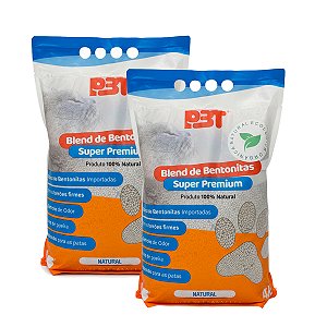 3UN Bentonita Areia Sanitária Gatos 12kg Biodegradável P3T NATURAL