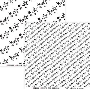 Papel Céu Estrelado (Coleção Basiquinha - Linha P&B) - Pacote com 25 unidades
