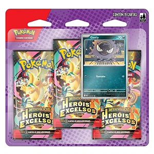 Gastly - Heróis Excelsos - Blister Triplo Megaevolução - Pokémon TCG