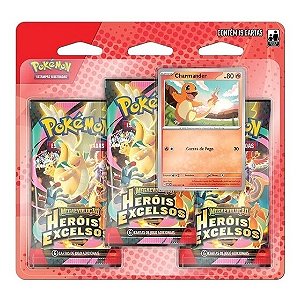 Charmander - Heróis Excelsos - Blister Triplo Megaevolução - Pokémon TCG