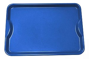 Kit 10 Bandeja Restaurante Self Service Fast Food 48x33 Azul