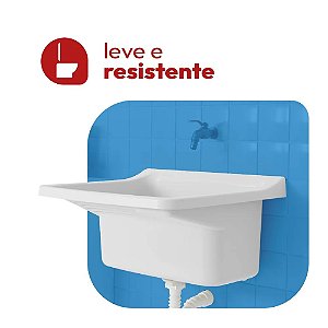 Tanque Plástico 40 Litros 57,9 x 52 x 31,8 cm Astra Branco