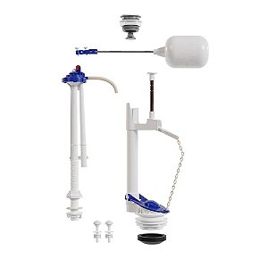 Mecanismo Completo Universal Simples com Acionamento Superior com Botão Branco Astra