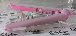 Mini Chapinha Prancha De Bolsa Portátil Cabelo Bivolt Estojo