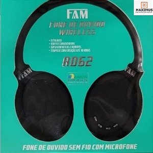 Fone Bluetooth A062 FAM Headset Original - Preto