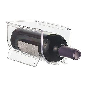 Suporte Acrílico Empilhável para Garrafas de Vinho Bar Adega Armário