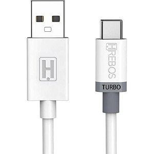 Cabo Carregador HRebos HS-72 Turbo USB Tipo C - 2 Metros Carga e Dados
