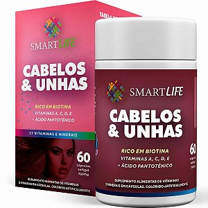 Suplemento Cabelos e Unhas Vitamina Força com Biotina 60 Cápsulas