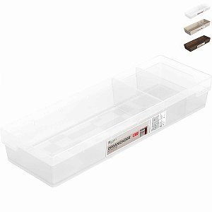 Organizador Gaveta Multiuso 2 Divisórias 35x11,5 Ordene Armário Closet