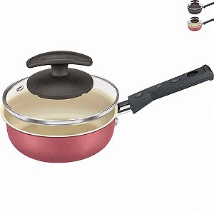 Frigideira Frigi Ovo 12cm Antiaderente com Tampa de Vidro Fortaleza