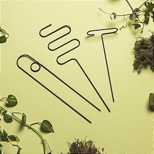 Kit 3 Suporte Haste Tutor Raiz Urban Misto para Apoiar Plantas Flores
