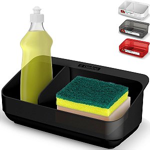 Porta Detergente e Esponja Ordene com Fundo Vazado e Base Removível