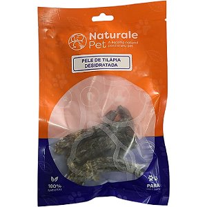 Petisco Pele de Peixe Tilápia Desidratada 100% Natural Pet Cães Gatos