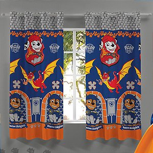 Cortina Quarto Infantil 300x180cm Patrulha Canina Menino Varão Lepper