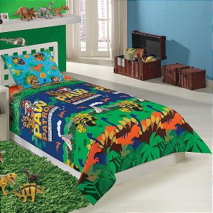 Jogo de Cama Lepper Patrulha Canina Menino Lençol Fronha Solteiro 2 Peças