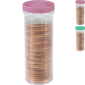 Pote Plástico Sanremo 610ml Porta Mantimentos Redondo Tampa de Rosca
