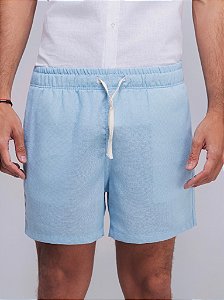 Short Linho Píer Azul Claro