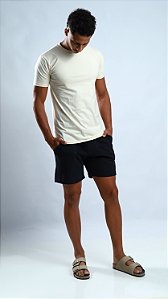 Bermuda Moletom Eco Preta