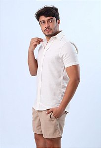 Camisa Linho Bege