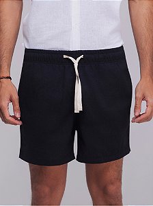 Short Linho Píer Preto