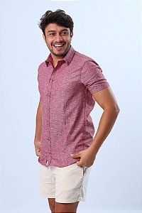Camisa Linho Bordô