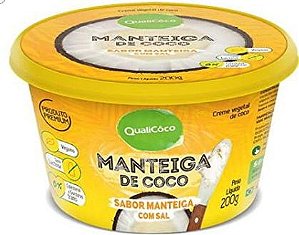 Manteiga de Coco sabor Manteiga com sal 200g - Qualicoco