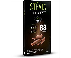 Stévia Choco Chocolate Adoçado com Stévia 80g - Stévia Choco