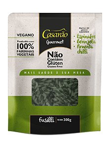 Macarrão Gourmet Fusilli com Espinafre, Berinjela e Chilli 300g - Casarão