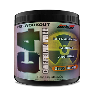 C4 Caffeine Free Pré Treino Sem Cafeína 220g - New Millen