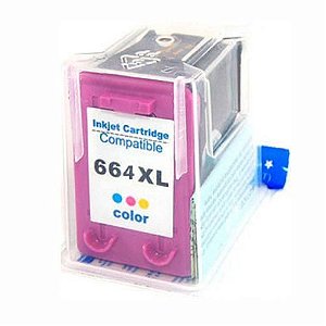 CARTUCHO DE TINTA COMPATÍVEL COM HP 664XL COLOR