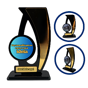 Troféu Excelência Personalizado Em UV Acrílico e MDF