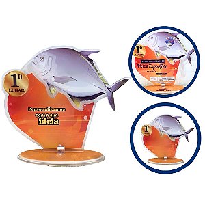 Troféu Pesca Personalizado Em UV Acrílico e MDF