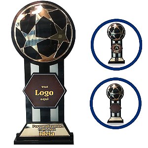 Troféu Futebol Personalizado Em UV Acrílico e MDF
