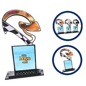 Troféu Kart Personalizado Em UV Acrílico e MDF