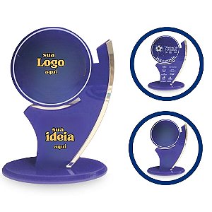 Troféu Excelência Personalizado Em UV Acrílico e MDF