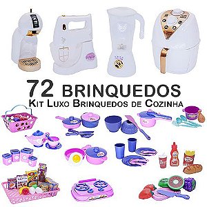 Kit Menina Princesa Jantar Panela Café Bolo Air Fryer 17pç - Click