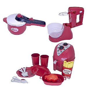 Kit Menina Princesa Jantar Panela Café Bolo Air Fryer 17pç - Click