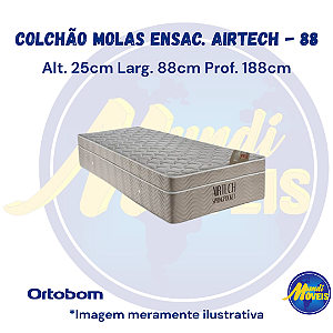 Colchão de Molas Ensacadas Airtech 88 (Solteiro) - Ortobom