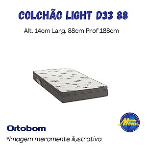 Colchão Light D33 0,88 (Solteiro) - Espuma - Ortobom